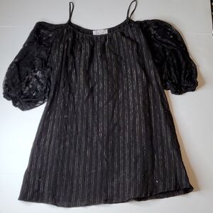VaVa by Joy Hon Dress Medium Lurex stripes lace